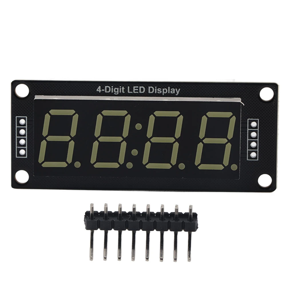 LED Display Tube Module 4-Digit 7-Segment White Display Color Fits for Arduino Use Library TM1637.h