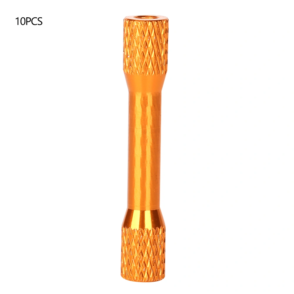 10 Pcs Standoff M3x35mm Anodized Aluminum Alloy Internal Thread Column Spacer for DroneOrange