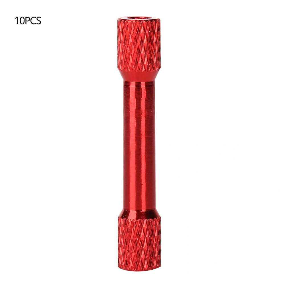 10 Pcs Standoff M3x35mm Anodized Aluminum Alloy Internal Thread Column Spacer for DroneDeep Red