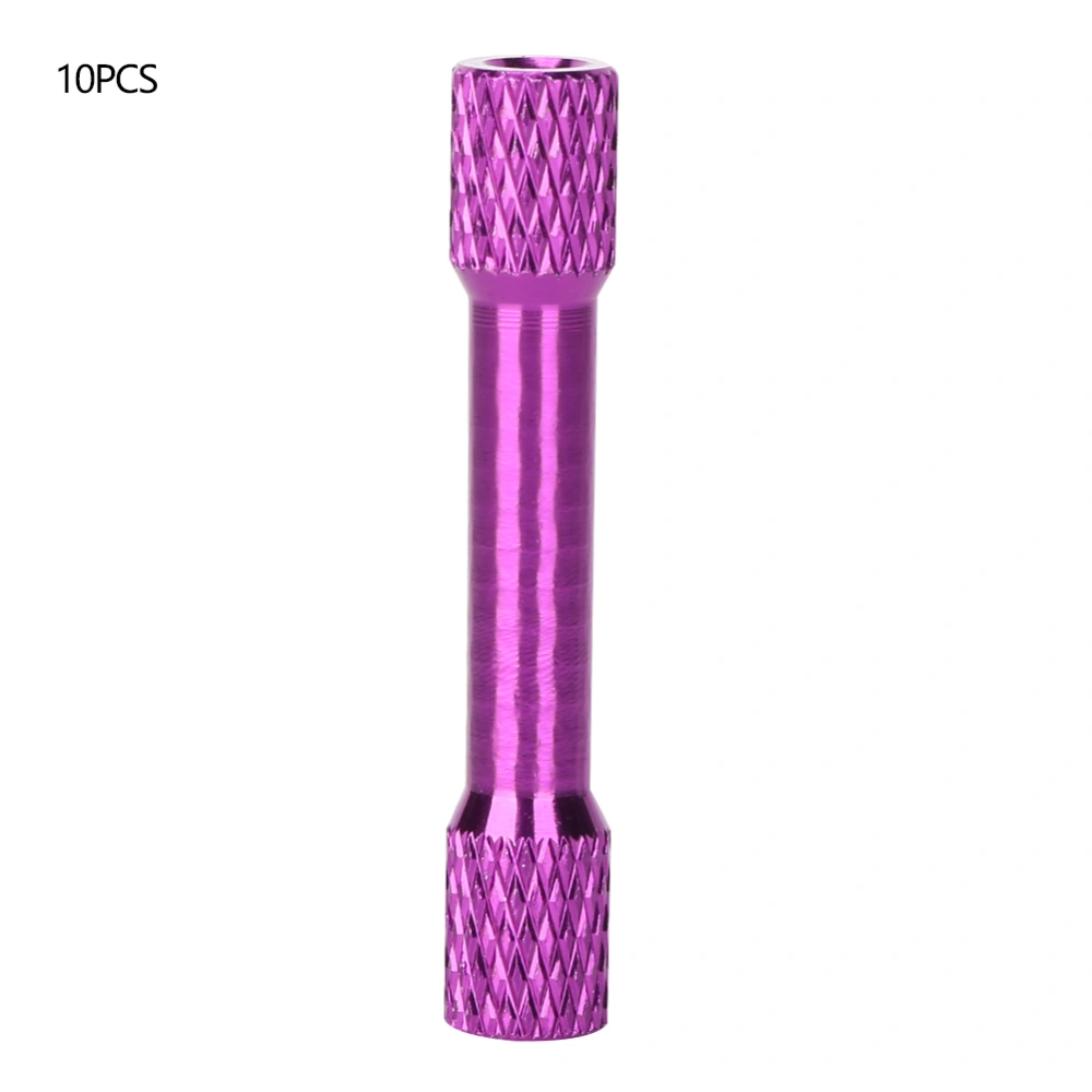 10 Pcs Standoff M3x35mm Anodized Aluminum Alloy Internal Thread Column Spacer for DronePurple