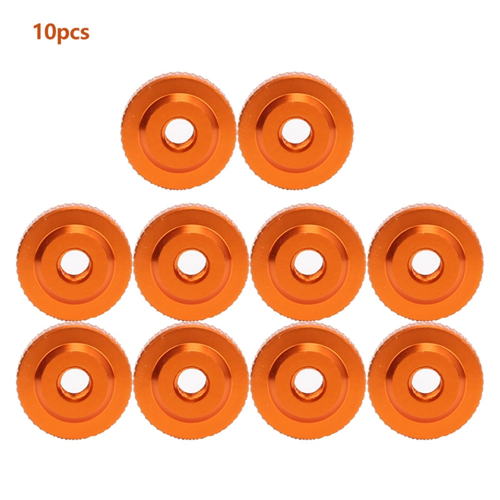 10PCS/Set M4x14x5 Hand Tighten Nuts Aluminum Alloy Screw Nuts FastenersOrange