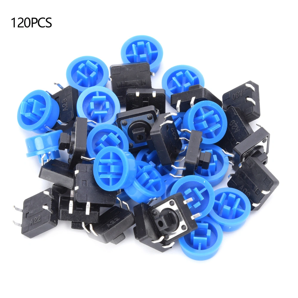 60 Pairs 4 Pin Blue Momentary Tactile Push Button Switch Micro Switch