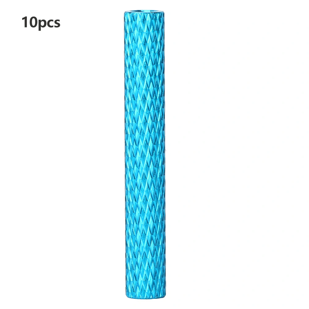 10 Pcs Standoff M3x35mm Anodized Aluminum Alloy Internal Thread Column SpacerShallow Blue