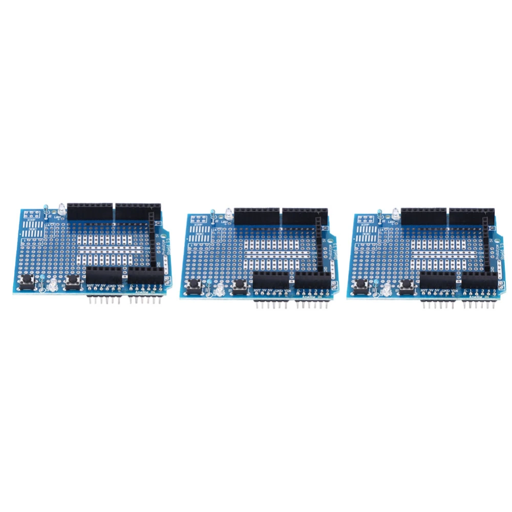 3 Pcs Prototype Expansion Board Compatible with R3 ProtoShield Fit for Arduino