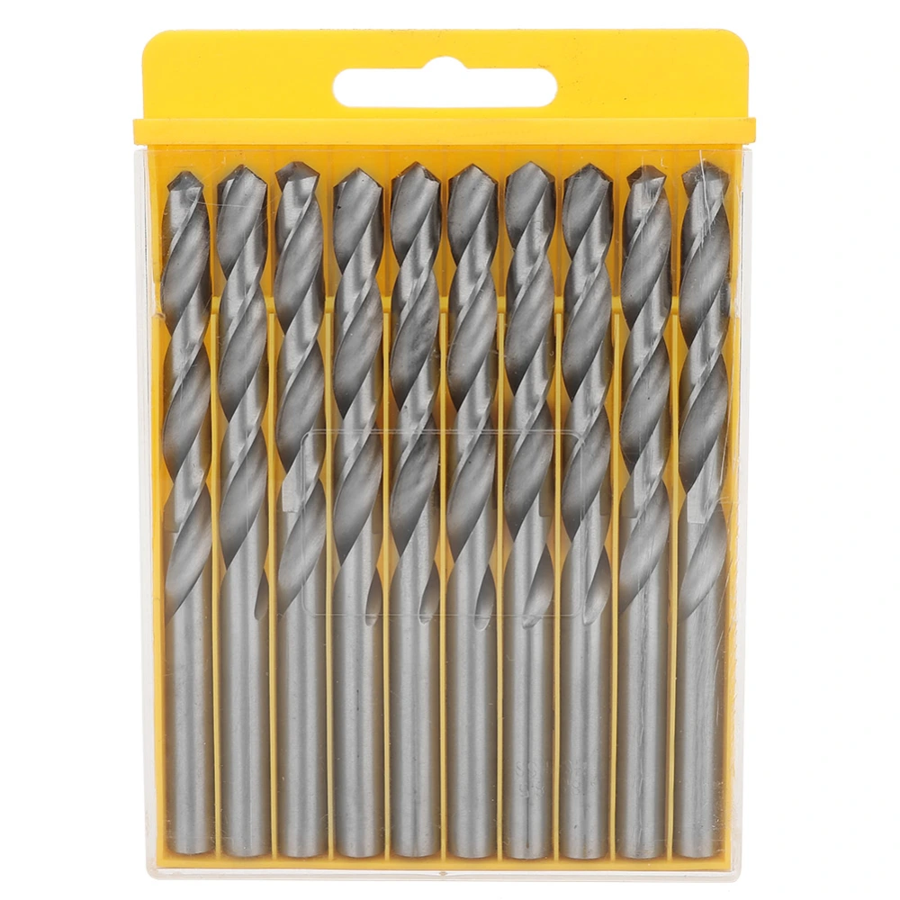 1 Box Twisted Drill Bits High Speed Steel Straight Shank Hole Drilling Hand Tool8.5 10pcs in a box/4241