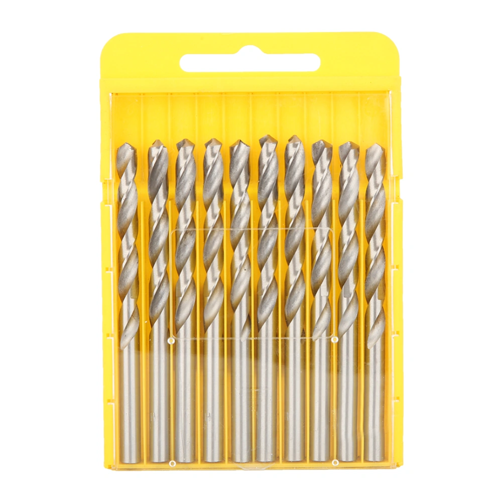 10PCS/Box High Speed Steel Drill Bits Straight Shank Twisted Drill Bits6.0mm