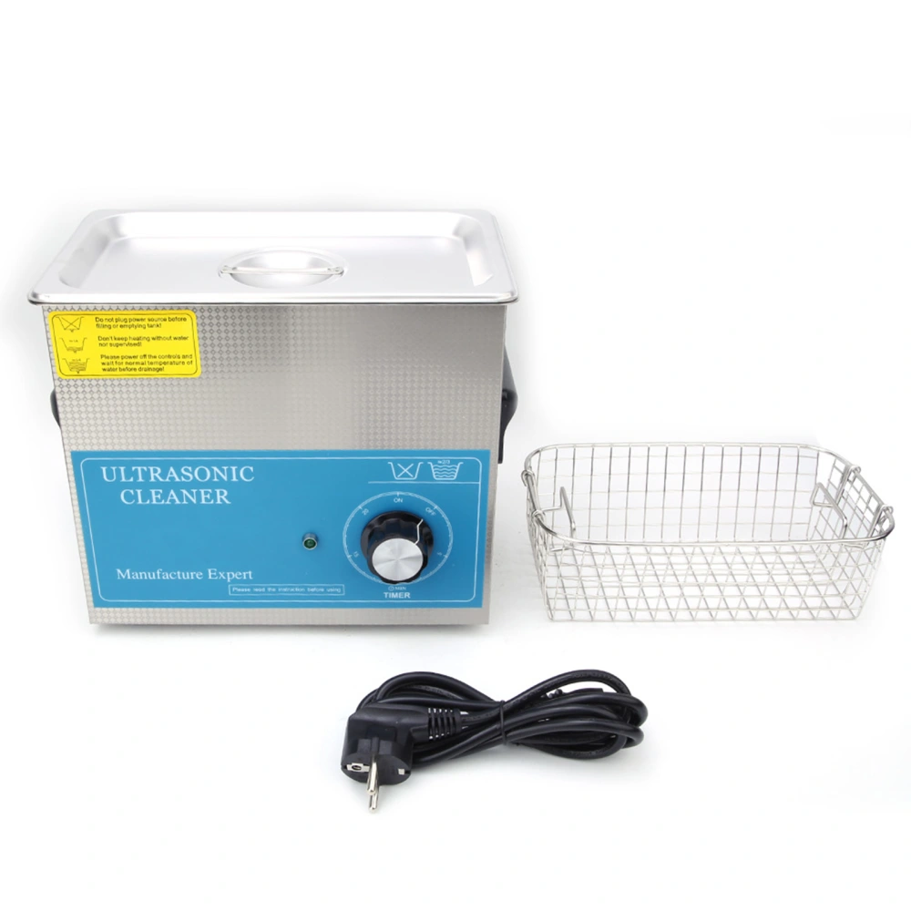 4.5L Ultrasonic Cleaner Stainless Steel Mechanical Timing Lab Cleaning Machine 240TEU Plug 200-240V