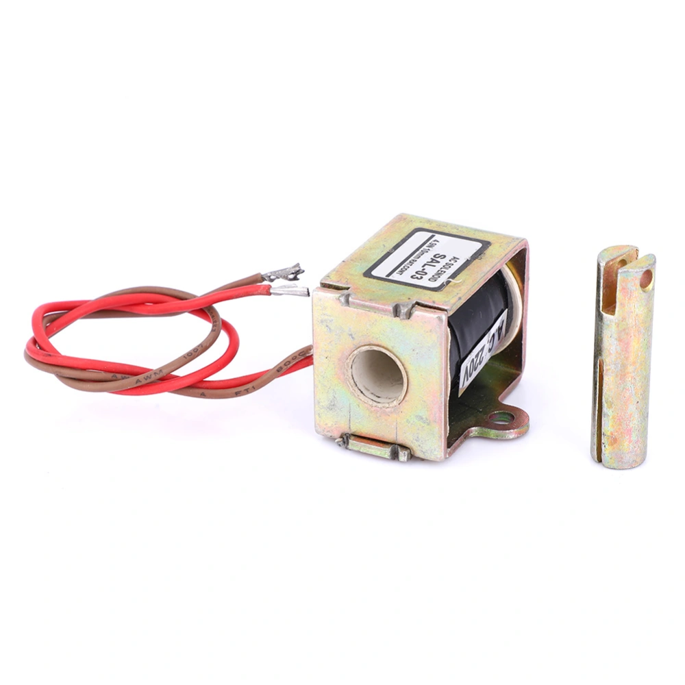 Push Pull Actuator All Copper Coil Electromagnet for Industrial Automation 4.9N 10mm Stroke 220VAC