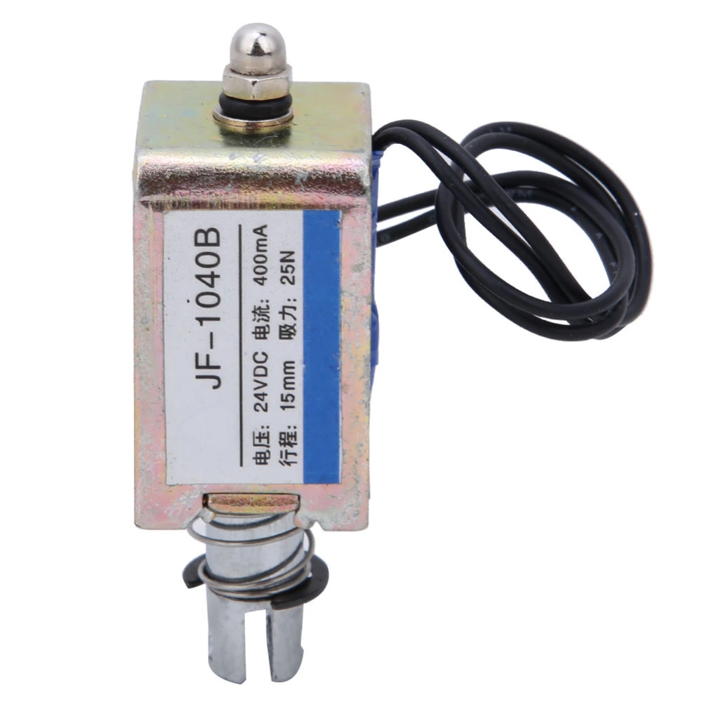 JF-1040B 25N 24V DC Electromagnet Push Pull Type Solenoid Electromagnet 15mm Stroke