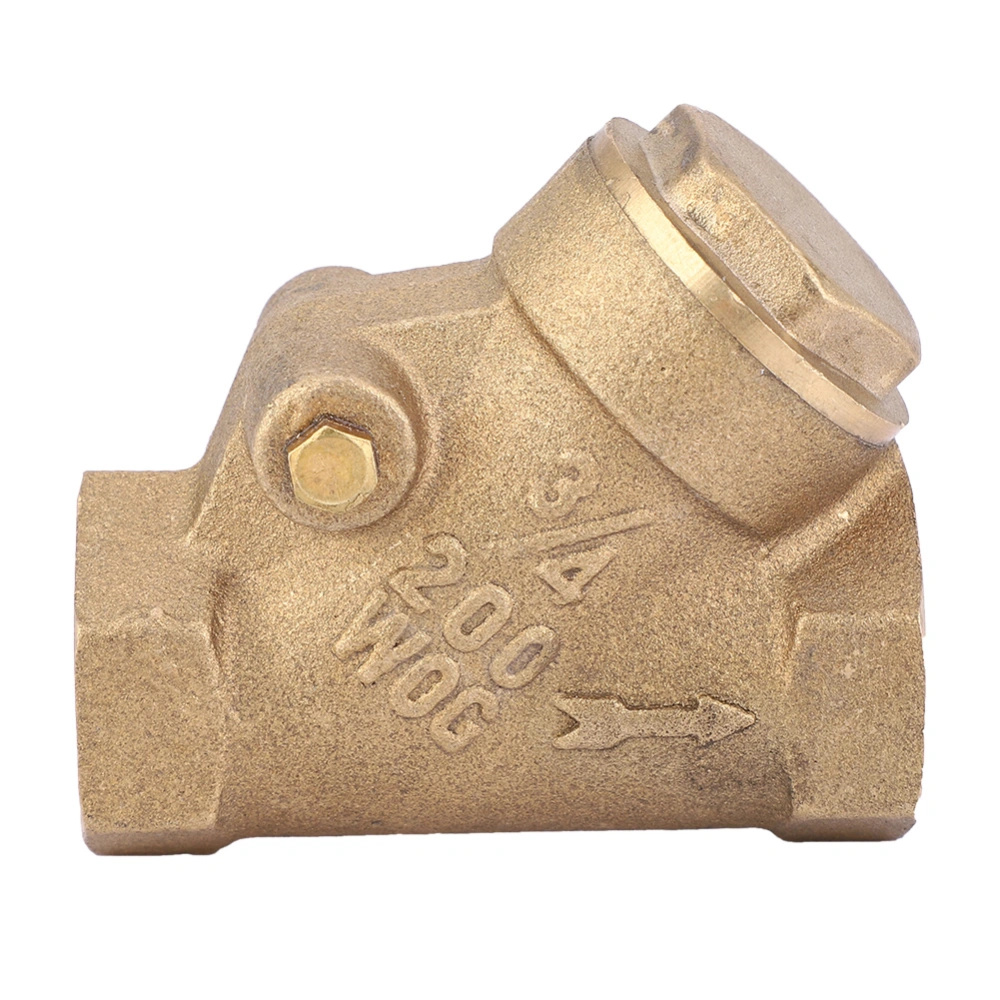 NPT 3/4in Thread Brass Check Valve Y Type One Way Check Valve 1.6Mpa for Water Gas