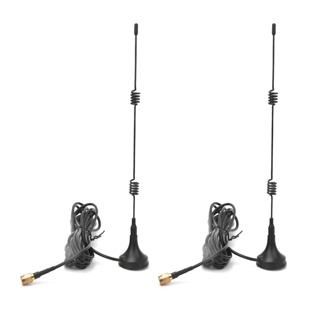 2Pcs Sucker Antenna High Quality Carbon Steel with Magnet Base 3 Meters 2.4G 700-2700MHz