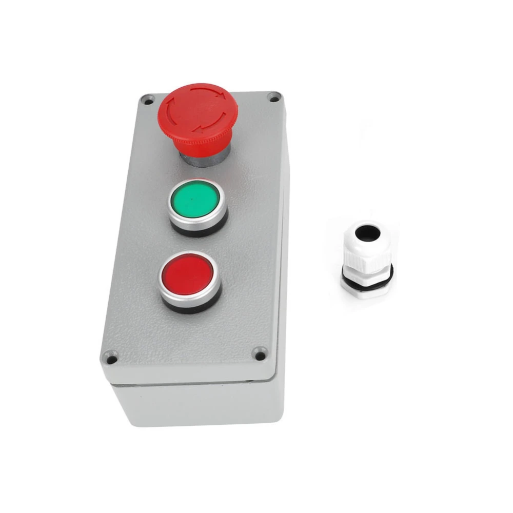 Switch Box Aluminum Alloy 3 Button Control Operation Box IP66 Dustproof Waterproof 175x80x55175x80x55