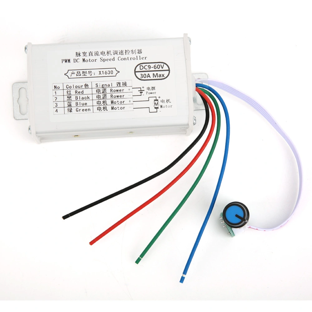 Brush DC Motor Controller Adjustable PWM Speed Control DC9-60V 10A/20A/30A30A