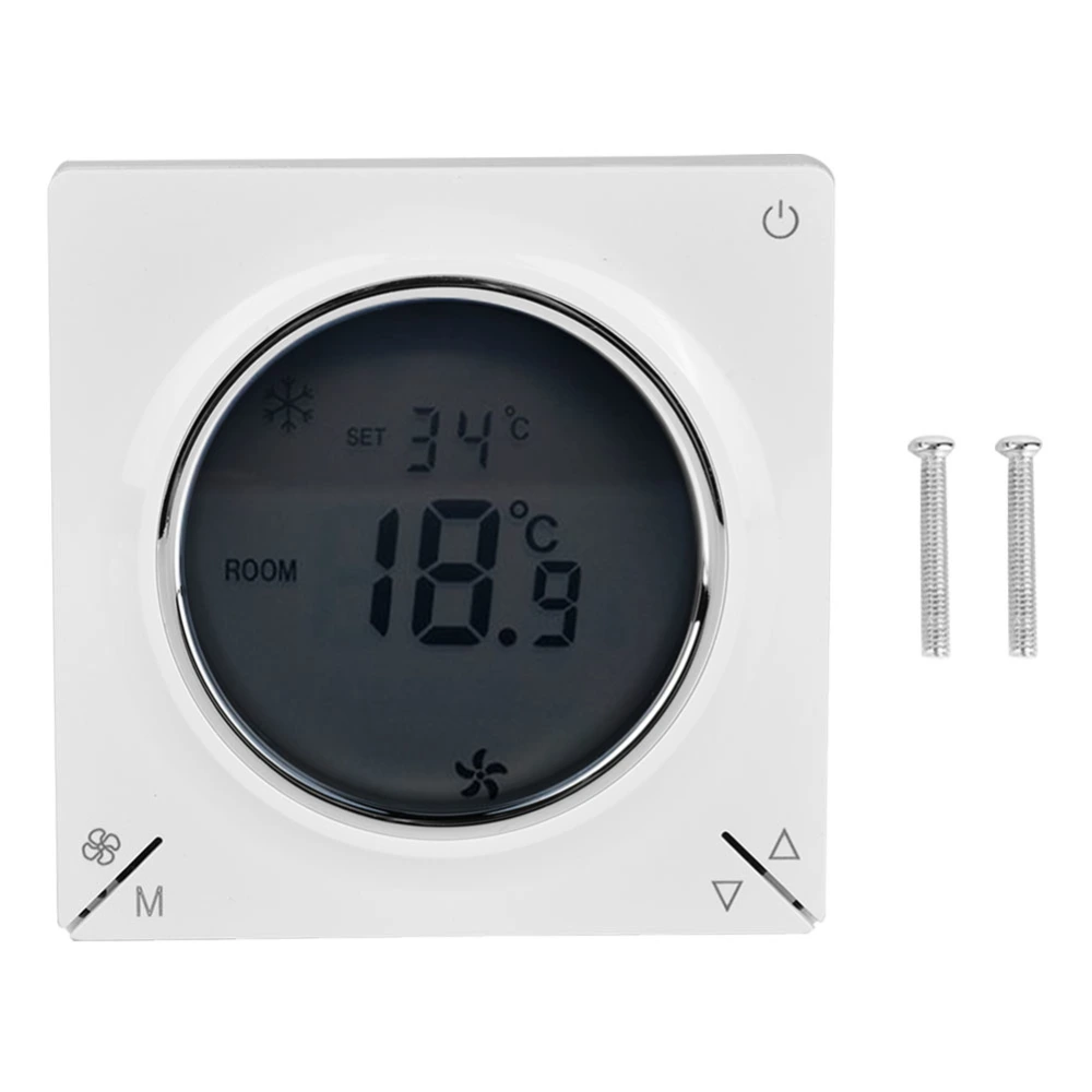 LCD Air Conditioning Fan Coil Central Thermostat Cooling Heating Room Temperature Controller