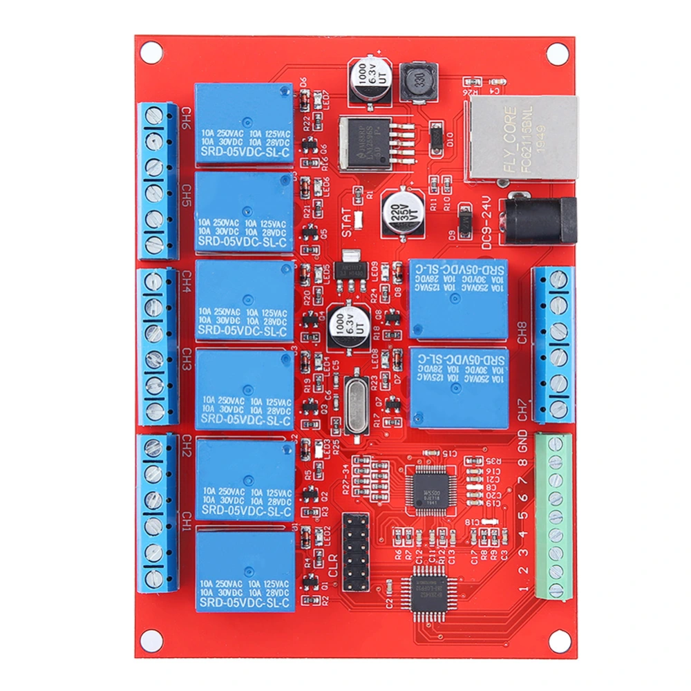 Ethernet Relay Board 8-Channel Network Switch TCP UDP Module Controller