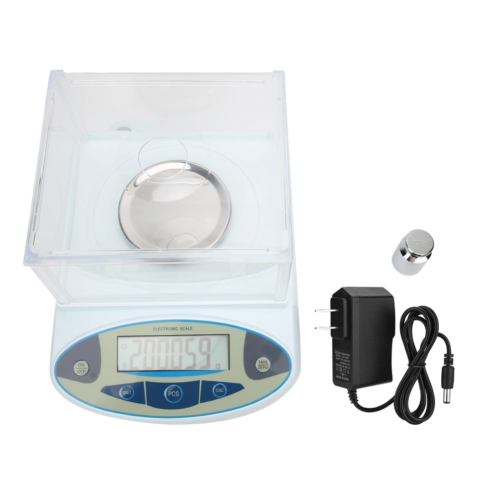 1000g x0.01g Digital Lab Analytical Balance Precision Scale with 500g Weight