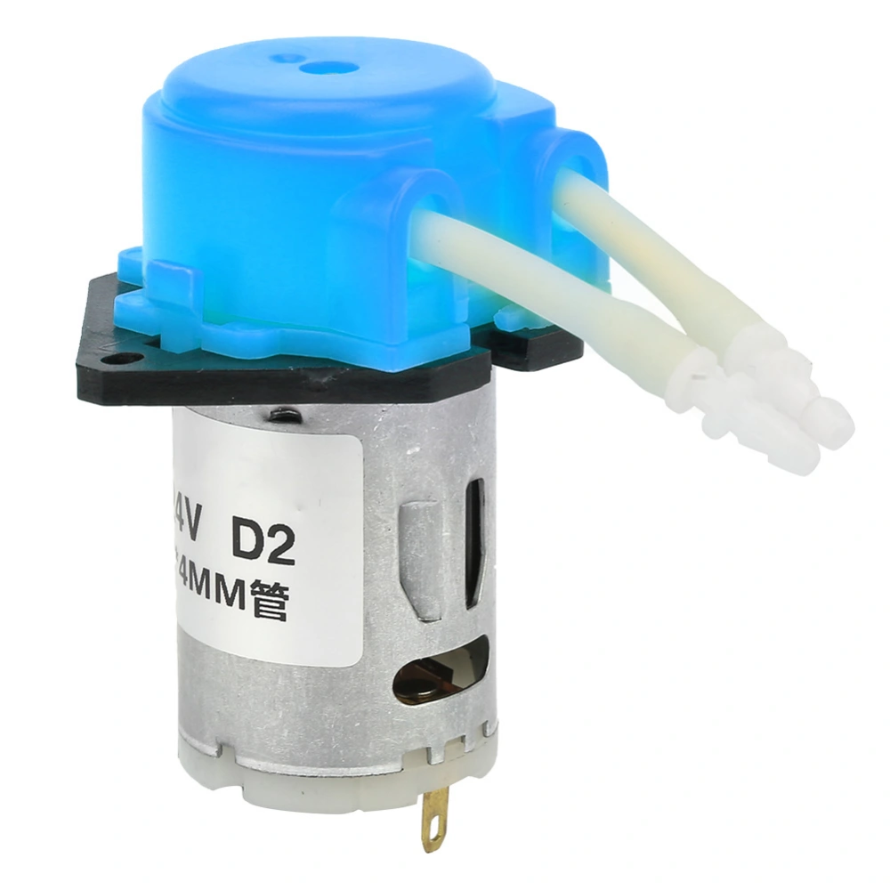 D-2 2*4mm DC 24V DIY Peristaltic Liquid Pump Dosing Pump for Laboratory Analytic(Blue)