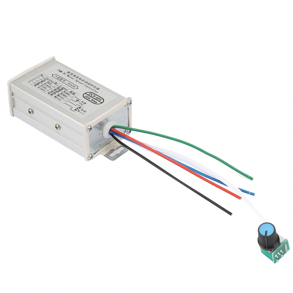 Pulse WidthModulator DC Motor Stepless Variable Speed Controller 20A DC9-60V