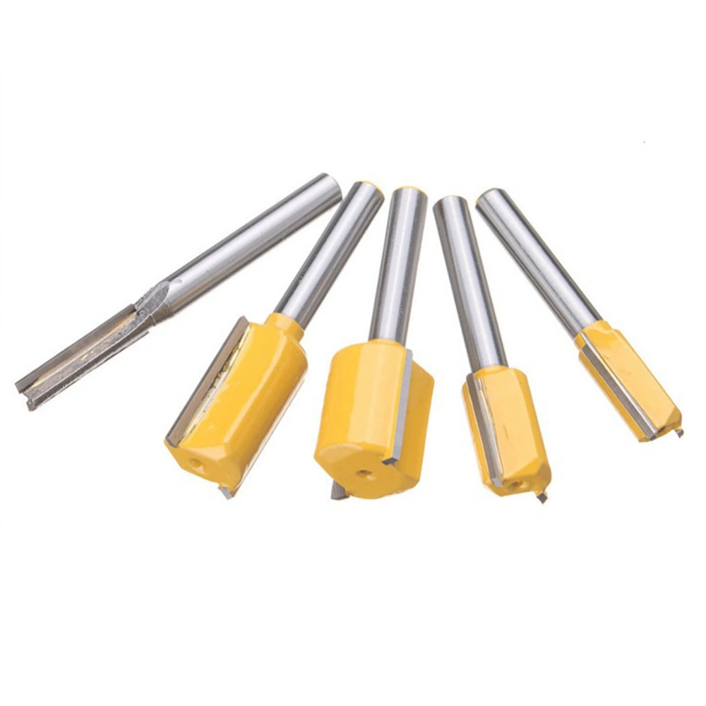 5Pcs Router Bit 1/4 Shank Easy to Use Efficient Operation Flush Trim Cut Router Bit for Home DIY