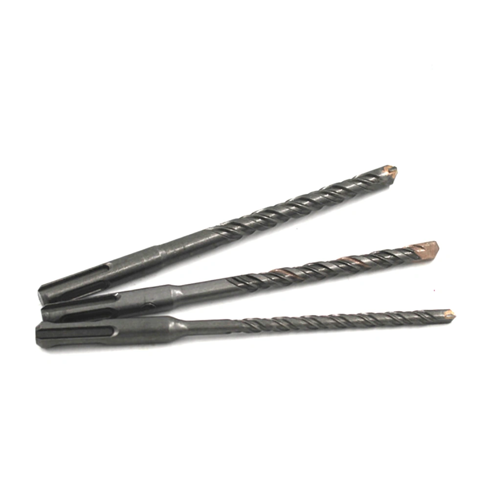 3pcs 6/8/10mm Electric Hammer Drill Bits 2 Pits 2 Slots Concrete Masonry Drill Bits