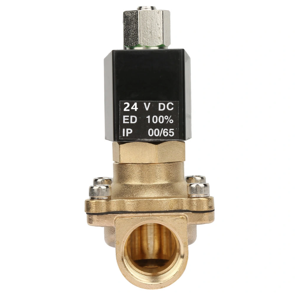 Fluid Controller G3/4" Electric Solenoid Valve DN20 NO Brass Electromagnetic Valve(DC 24V)