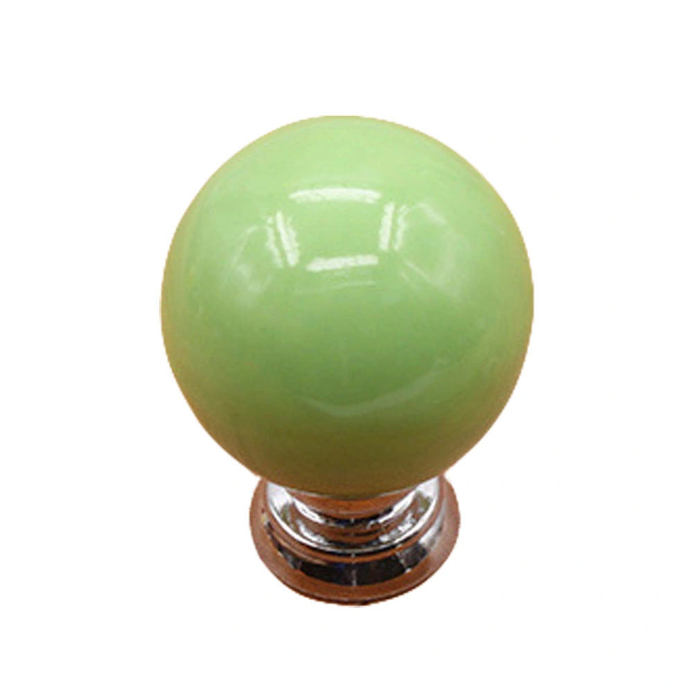 Cherry Shape Ceramic Door Knob Drawer Cupboard Wardrobe Furniture Pull Handle (Green)