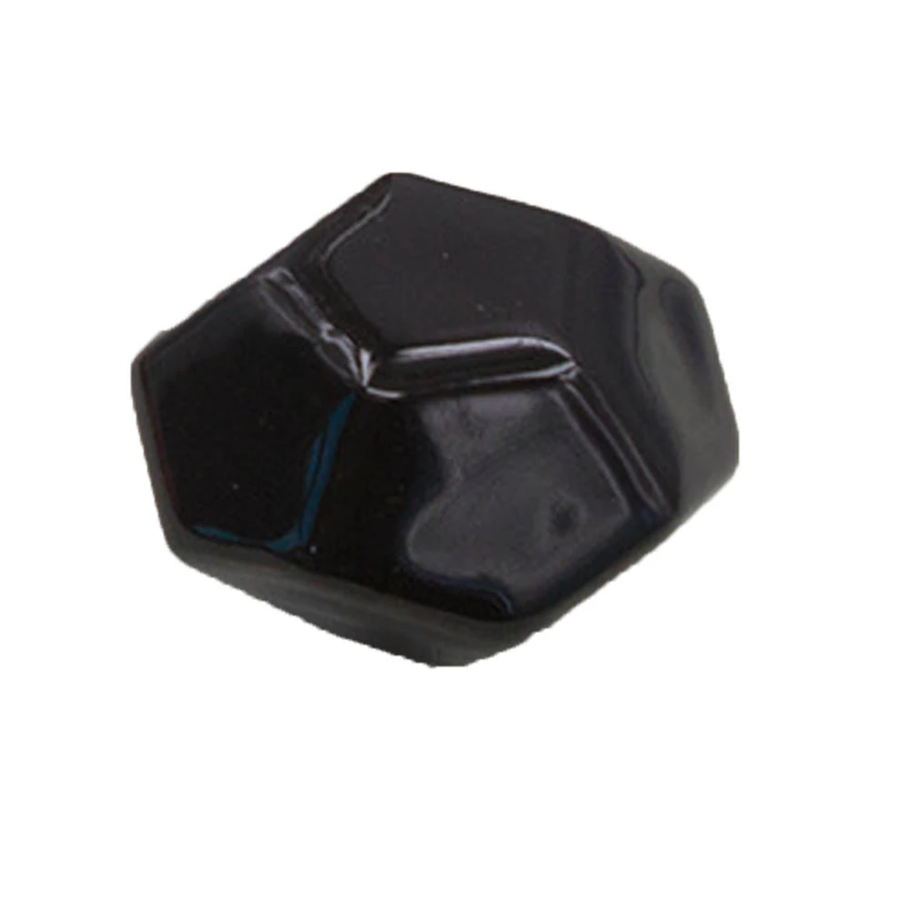 Diamond Shape Ceramic Door Knob Drawer Cupboard Wardrobe Furniture Pull Handle (Black)