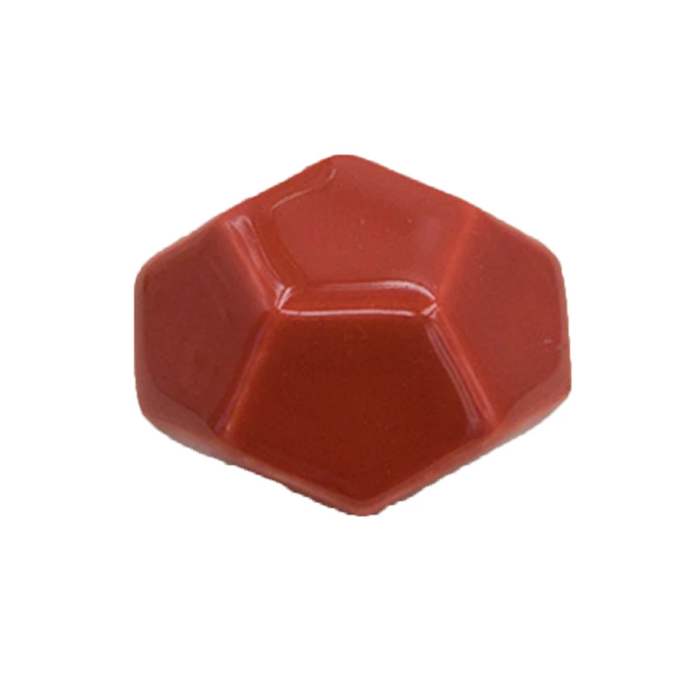 Diamond Shape Ceramic Door Knob Drawer Cupboard Wardrobe Furniture Pull Handle (Red)