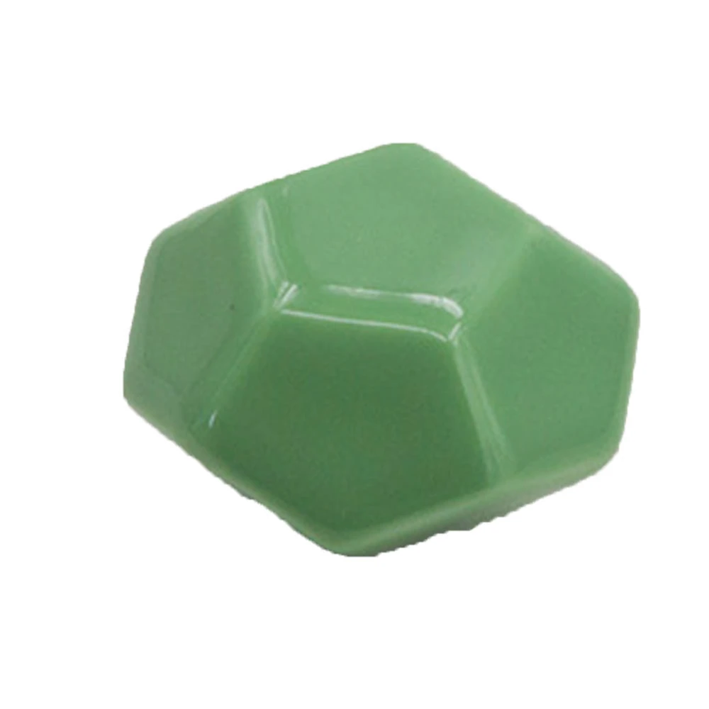 Diamond Shape Ceramic Door Knob Drawer Cupboard Wardrobe Furniture Pull Handle (Green)