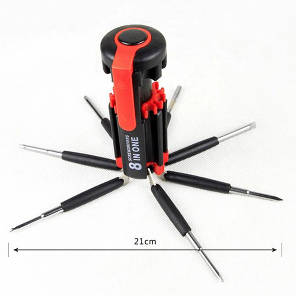 8 In 1 Screwdriver Stainless Steel Portable Strong Grip Multi Purpose Emergency Repair Tools