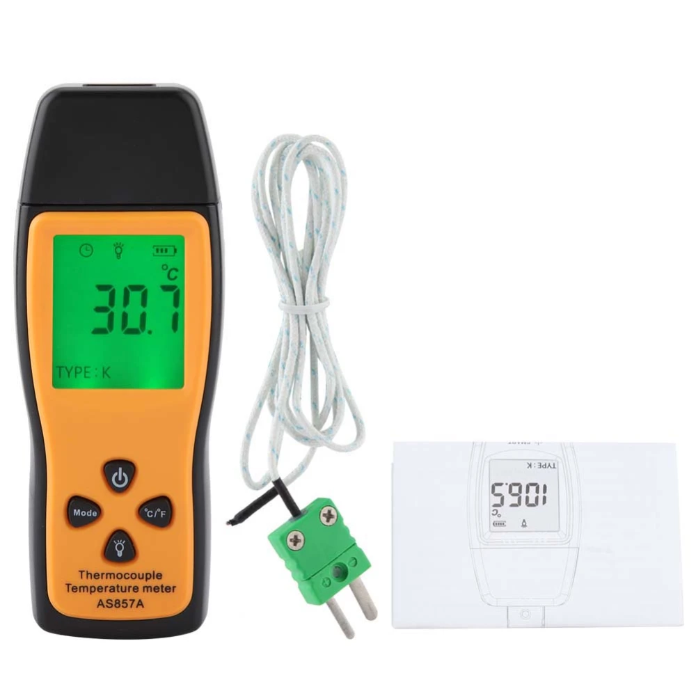 SMART SENSOR AS857 Digital LCD Thermometer Temperature Meter with K Type Thermocouple