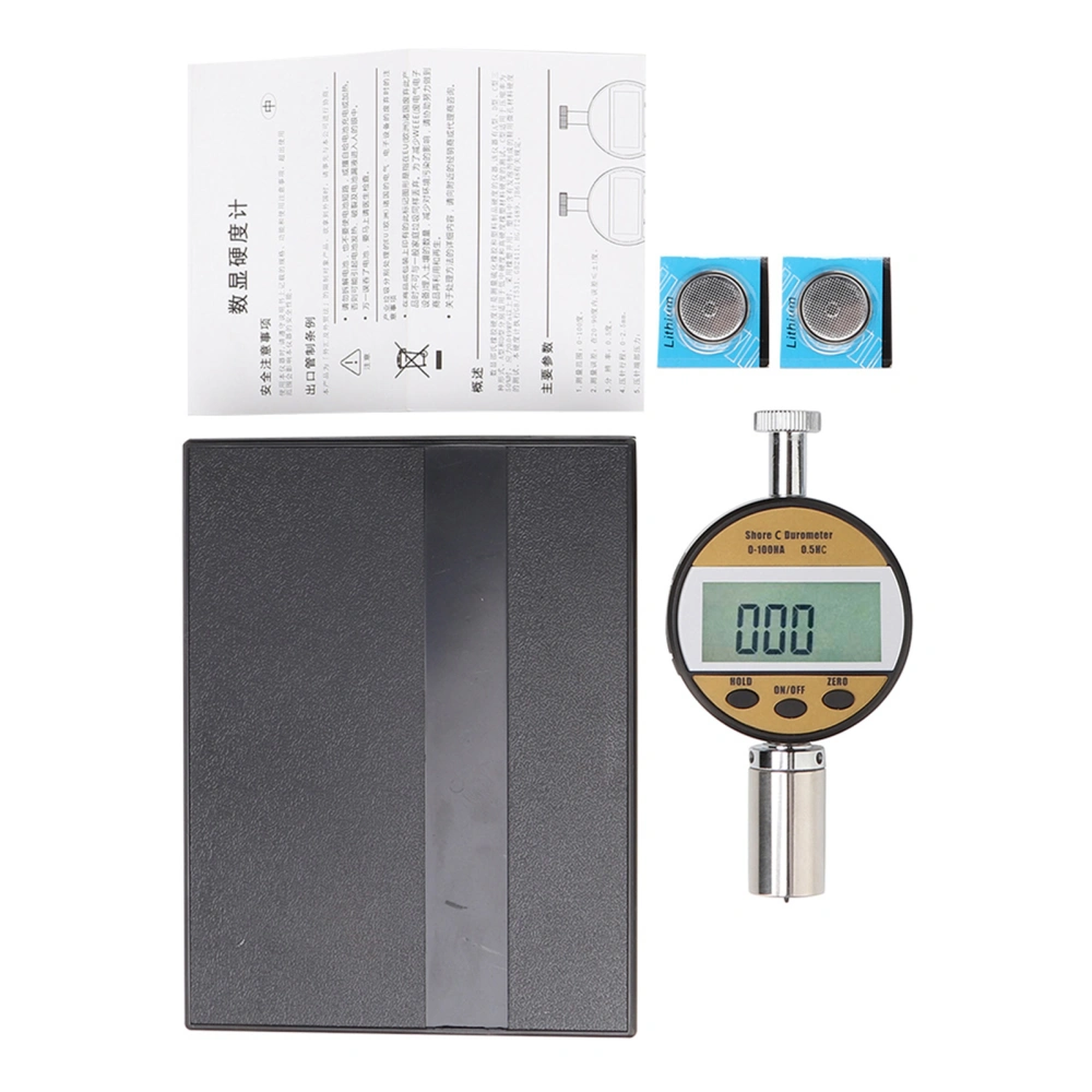 Digital Hardness Tester Durometer Meter For Synthetic Rubber Measuring LXD-C