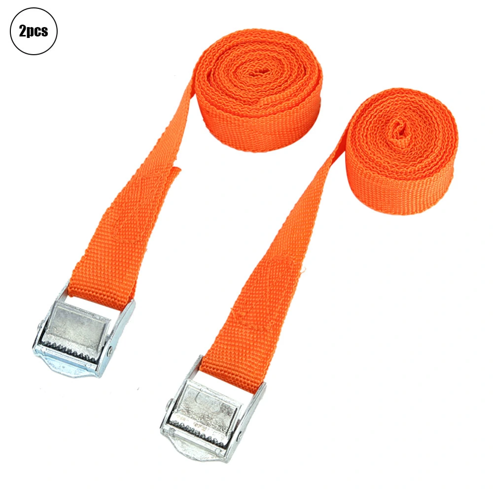 2Pcs Pull Ratchet Tie Down Straps Tensioner For Vehicle Traction(1" 2.5m)