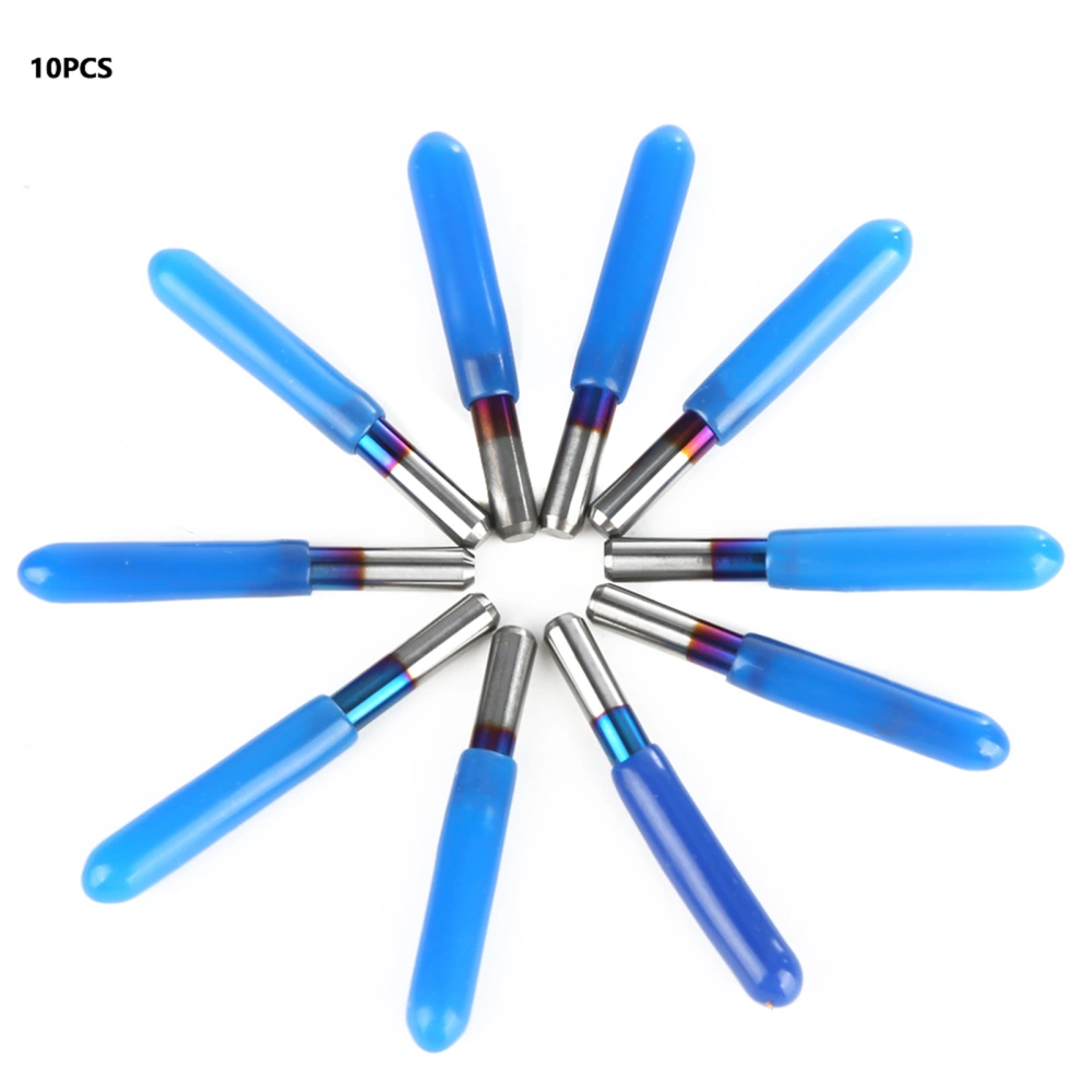 10Pcs box 3.175 Blue Plating Tungsten Steel Engraving Tool CNC Carving Tool (20°*0.1)