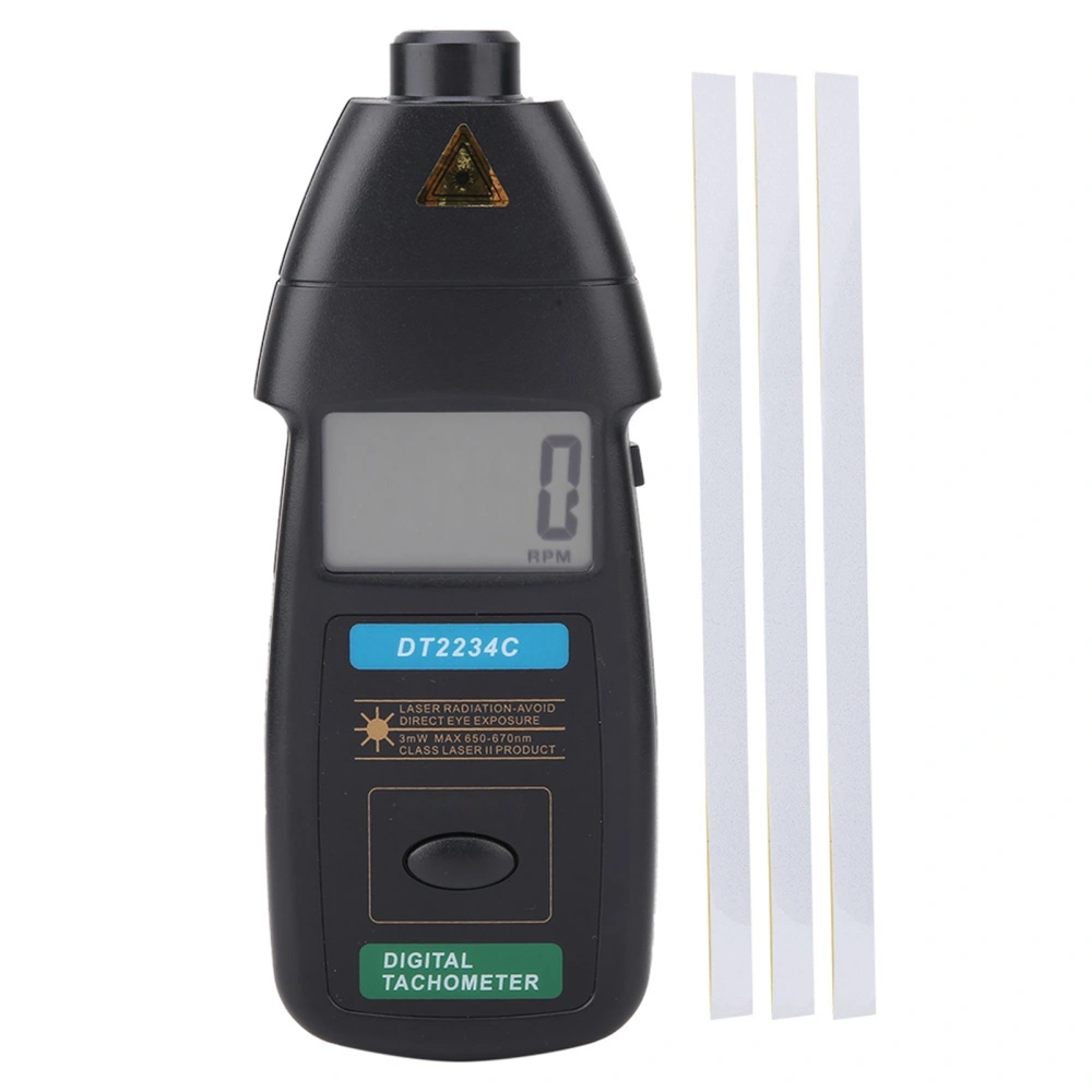 DT2234C Handheld Digital Laser Tachometer 2.5-99999RPM Non Contact Speed Meter Gauge