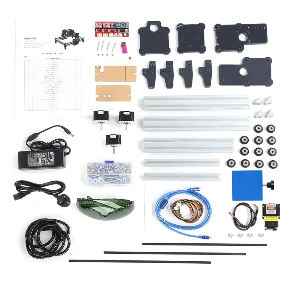 100-240VAC 7W DIY Mini Desktop Engraving Cutting Machine Printer Kit