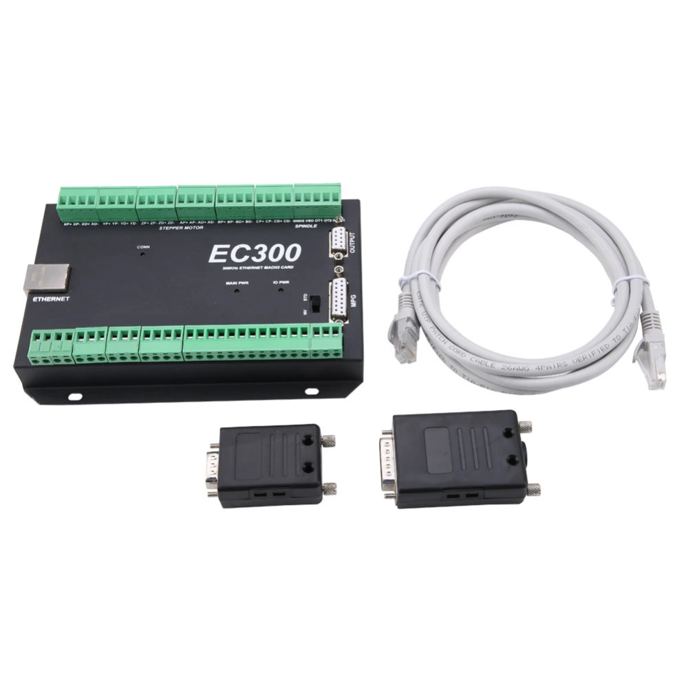 3-6 Axis 300kHz Ethernet CNC Mach3 Motion Controller Control Card Board 24VDC EC300 (3 Axis)