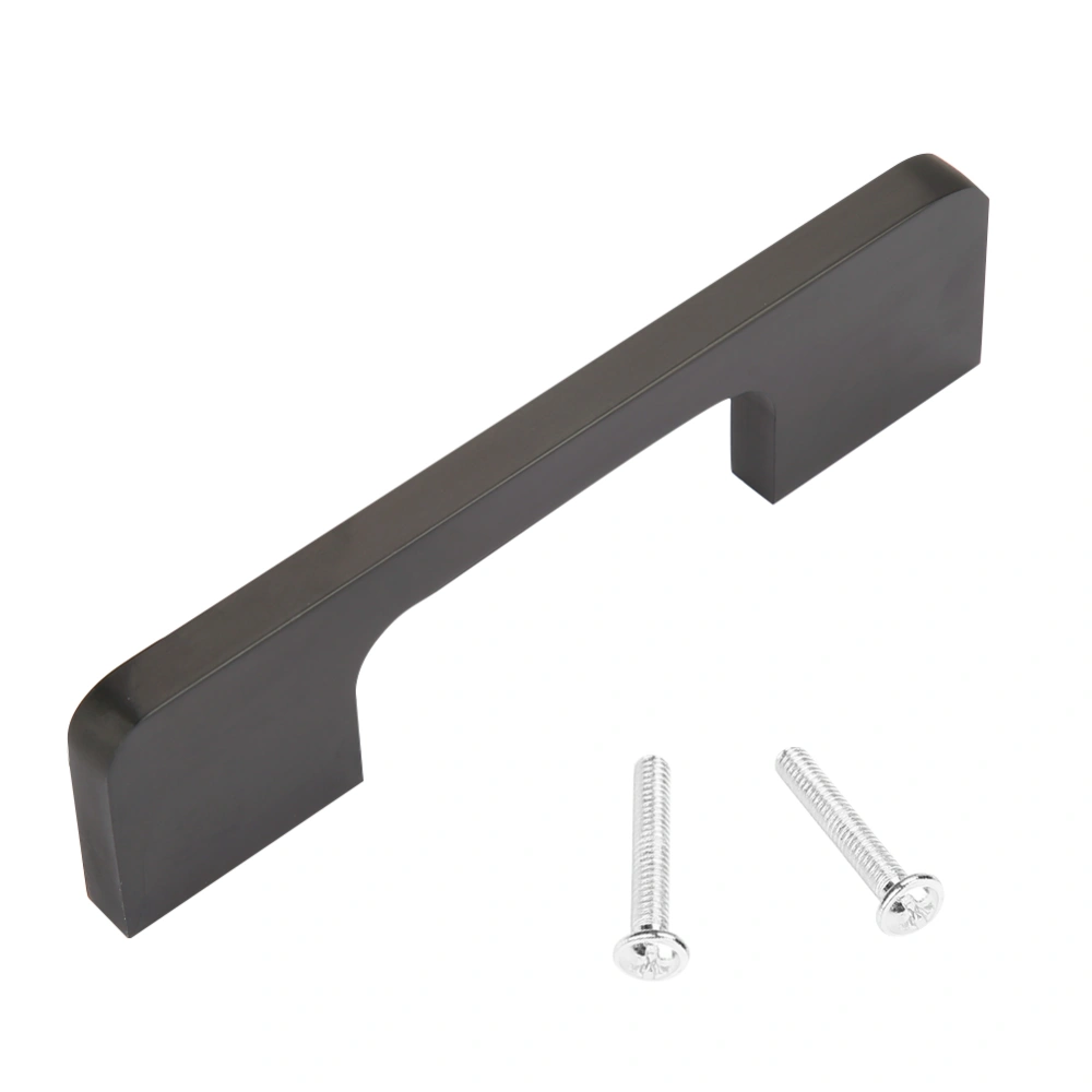 Aluminum Alloy Door Pull Handle Long Modern Cabinet Drawer Handle Black(96mm)