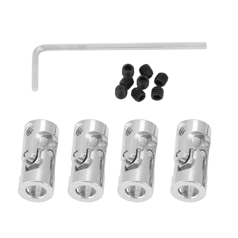 4pcs Shaft Coupling Motor Connector DIY Steering Length 23mm OD 11mm Universal Joint (4*5mm)