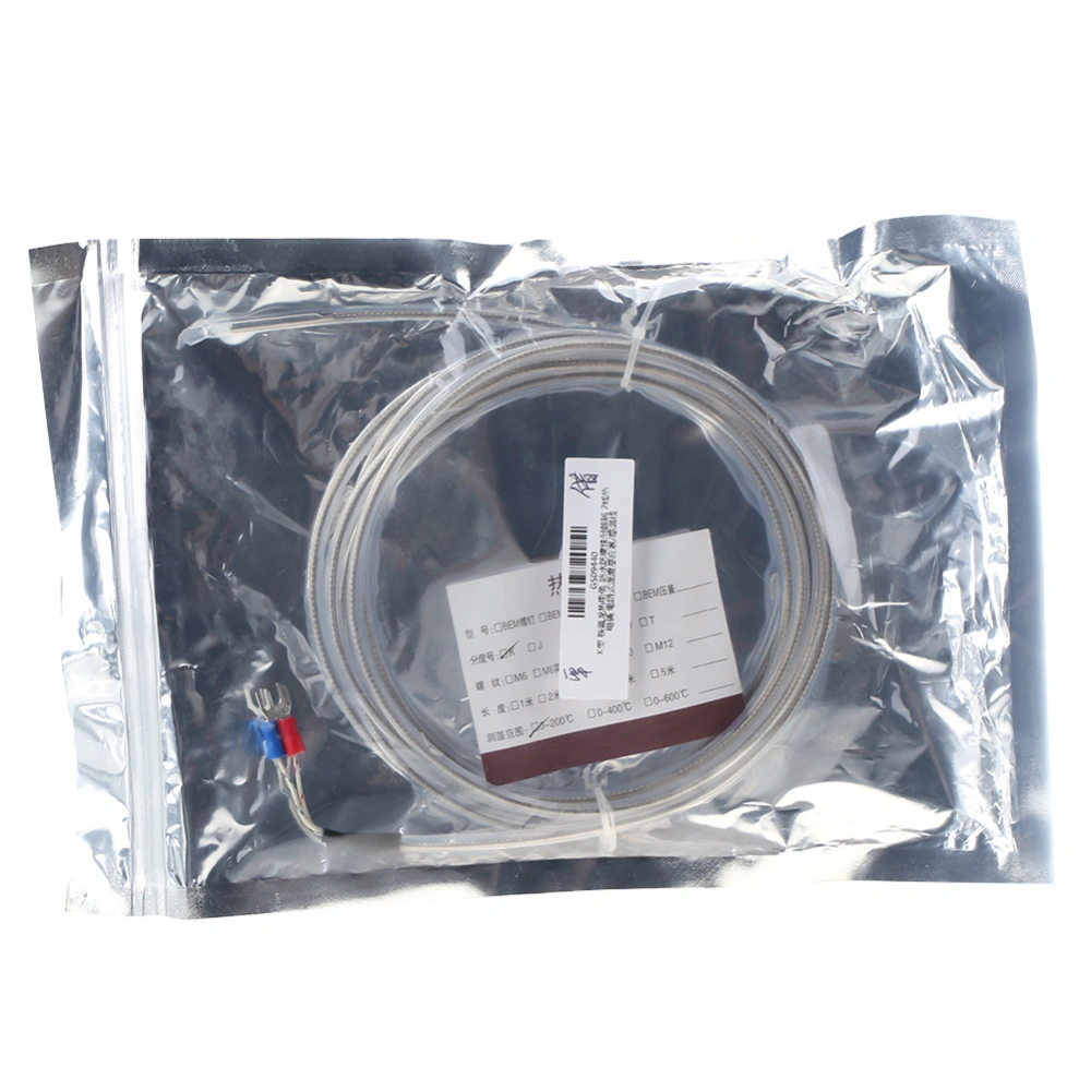 PTFE K Type Thermocouple 2 Wire Waterproof Corrosion Resistance