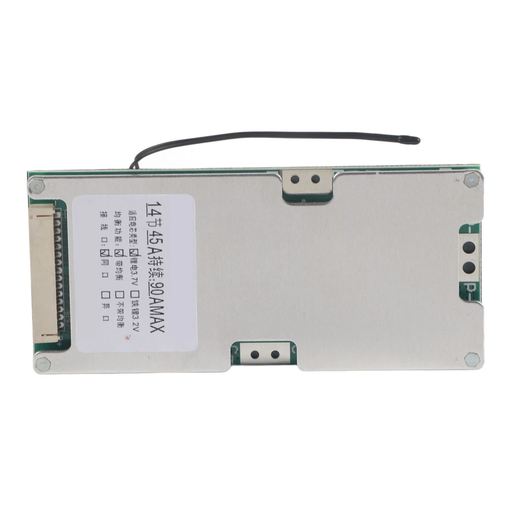 14S 45A Lithium Battery Protection BMS PCB Board with Balance Charge