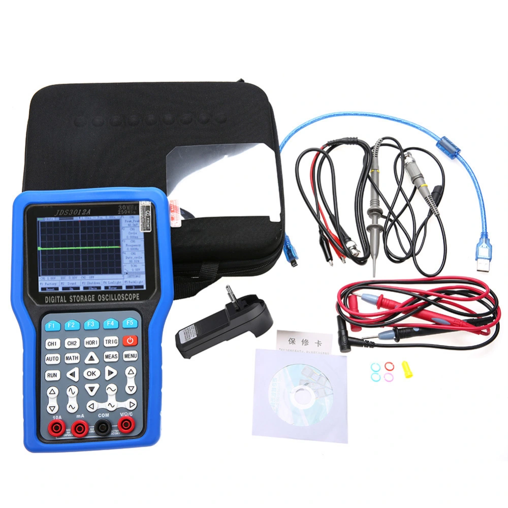 JDS3012A Handheld 250MSa/S 30MHz Digital Oscilloscope with 6000 Multimeter AC100-240V