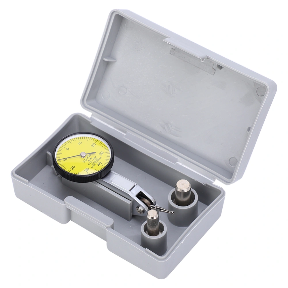 Precision 0.01mm Lever Dial Test Indicator Meter Tool Kit Gage with Grey Case