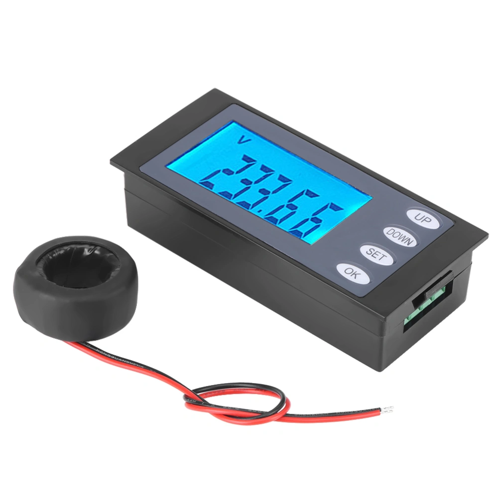 PEACEFAIR Digital AC 80-260V 100A Current Voltage Watt KWh Time Panel Meter Voltmeter CT