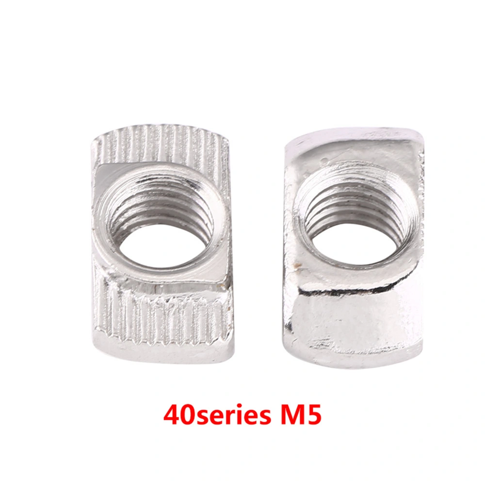 T Slot Hammer Head Nut Nickel Plated Carbon Steel Fastener For Aluminum Profile (EU40 M5*19.5*8)