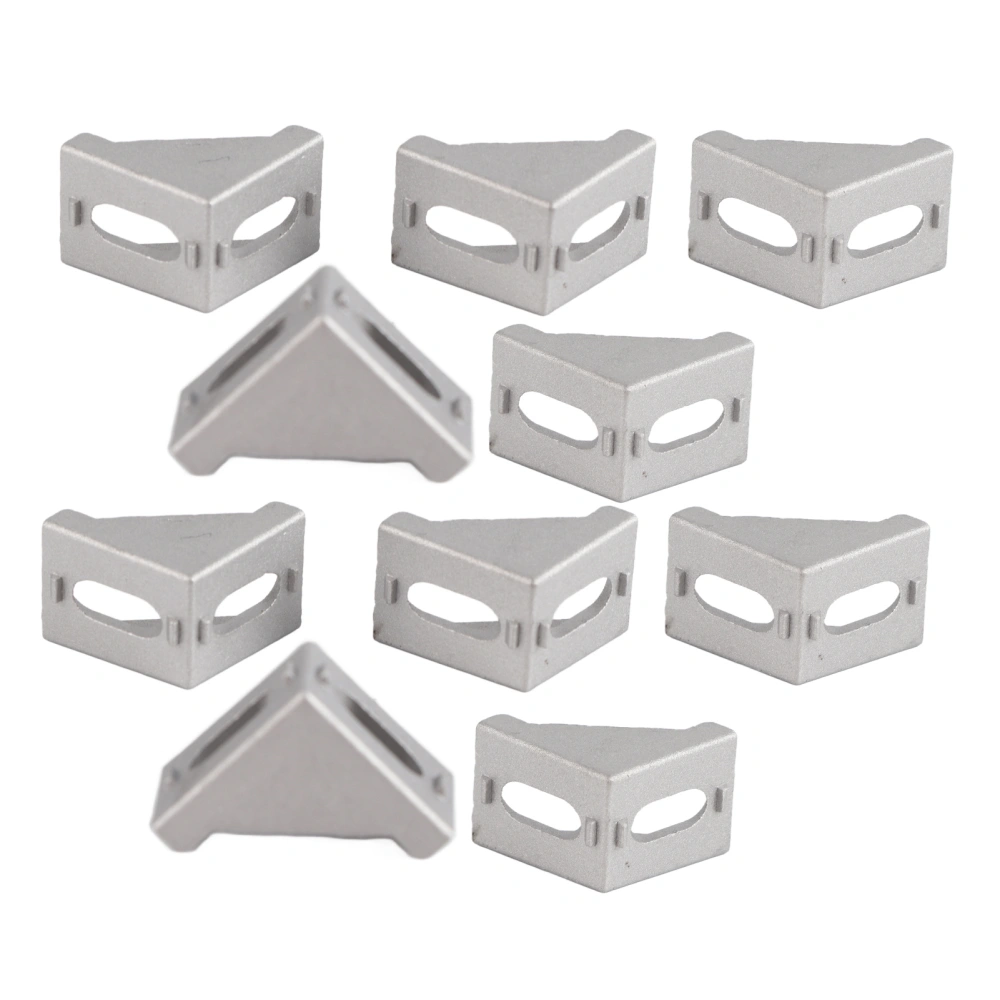 10pcs Aluminum Alloy L Shape Corner Bracket Right Angle Brace Fastener 28x28mm