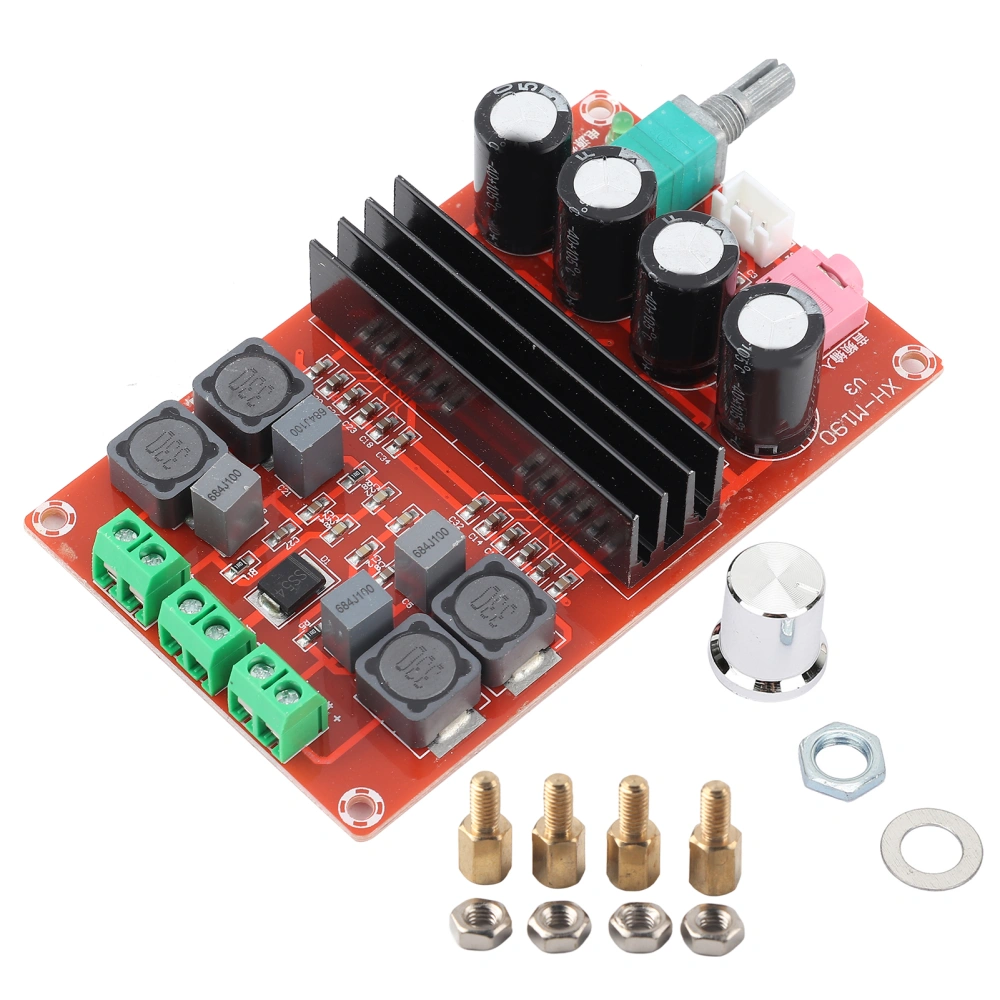 DC12-24V High Power 2*100W Dual Channel Digital Amplifier Audio Board Stereo Amp