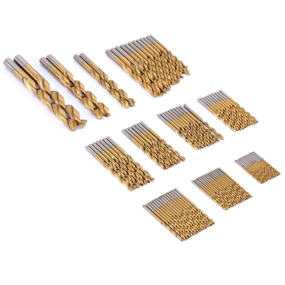 99pcs Twist Drills Bit Set HSS TiCoated Woodworking Drill Bit Set 1.510mm Kit