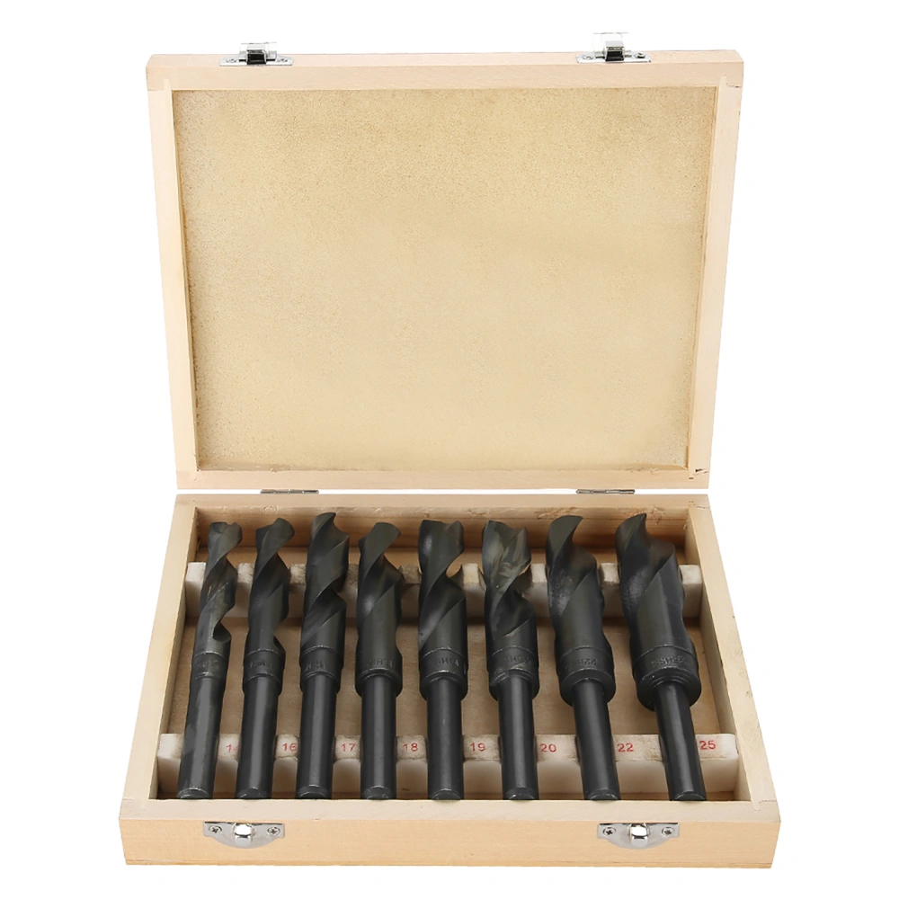 8Pcs/Lot 14-25mm High Speed Carbon Steel Drill Bits HSS Reduced Shank HSS Twist Drill Bits