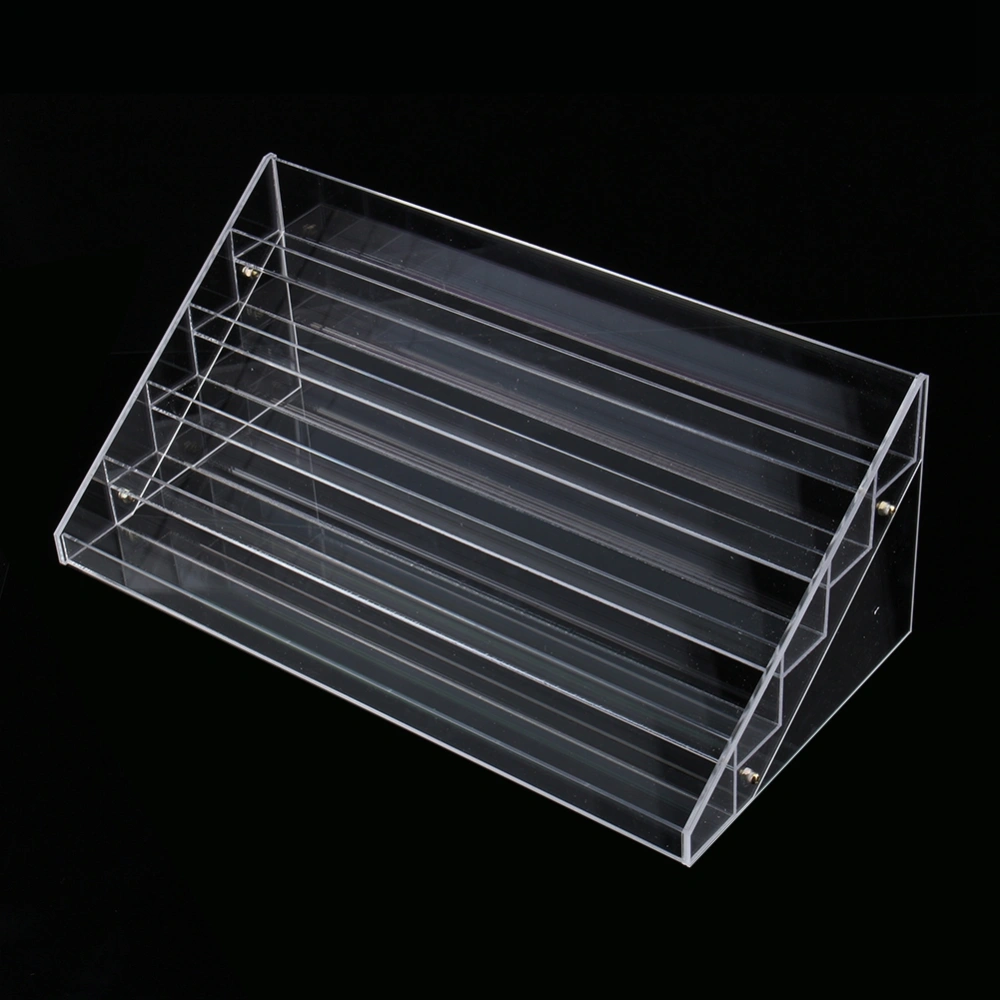 Acrylic Lipstick Jewelry Display Stand Nail Polish Rack 5 Clear Layers Makeup Cosmetic